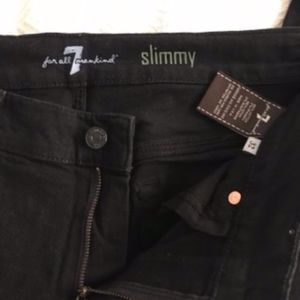 7 for all mankind Black Slimmy Jeans